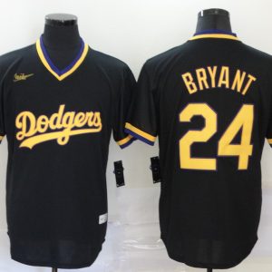 MLB Los Angeles Dodgers #24 Bryant Black Game Nike Jersey