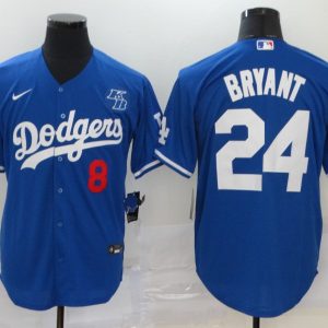 MLB Los Angeles Dodgers #24 Bryant Blue Game Nike Jersey