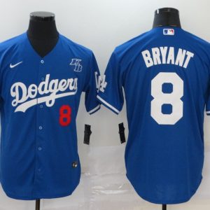 MLB Los Angeles Dodgers #8 Bryant Blue Game Nike Jersey