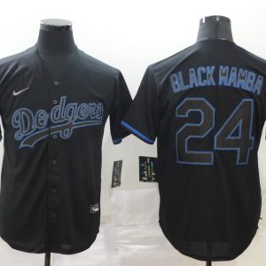 MLB Los Angeles Dodgers #24 Black Mamba Black Game Nike Jersey