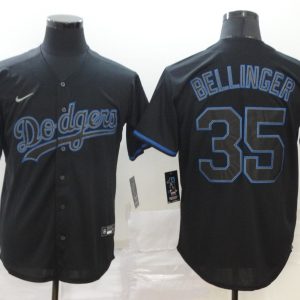 MLB Los Angeles Dodgers #35 Cody Bellinger Black Game Nike Jersey