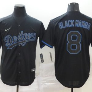 MLB Los Angeles Dodgers #8 Black Mamba Black Game Nike Jersey