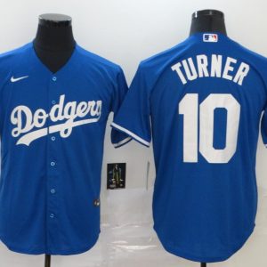 MLB Los Angeles Dodgers #10 Turner White Game Nike Jersey
