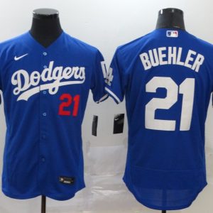 MLB Los Angeles Dodgers #21 Buehler Blue Flex Base Elite Jersey