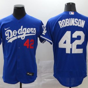 MLB Los Angeles Dodgers #42 Robinson Blue Flex Base Elite Jersey