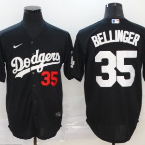 MLB Los Angeles Dodgers #35 Cody Bellinger Black Game Nike Jersey