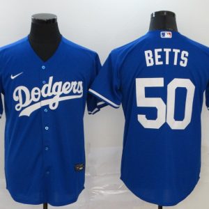 MLB Los Angeles Dodgers #50 Betts Blue Game Nike Jersey