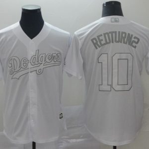 MLB Dodgers #10 Justin Turner RedTurn2 White 2019 Players Weekend Player Men Jersey