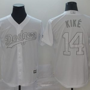 MLB Dodgers #14 Enrique Hernandez Kike White 2019 Players Weekend Player Men Jersey