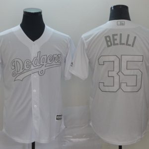 MLB Dodgers #35 Cody Bellinger Belli White 2019 Players Weekend Player Men Jersey
