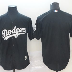 MLB Los Angeles Dodgers Black Blank Game Men's Jersey