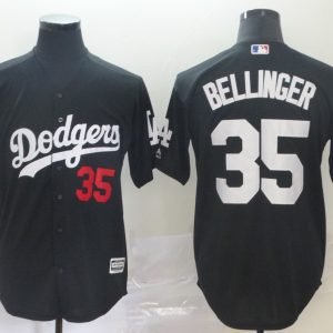 Los Angeles Dodgers #35 Cody Bellinger Black Game Men's Jersey