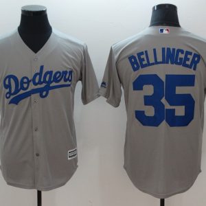 Los Angeles Dodgers #35 Men's Cody Bellinger Grey Game Jersey