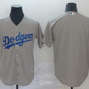 MLB Los Angeles Dodgers Blank Grey Mens Jersey