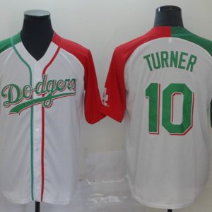 Los Angeles Dodgers #10 Turner White Mexican Heritage Culture Night Mexico Jersey