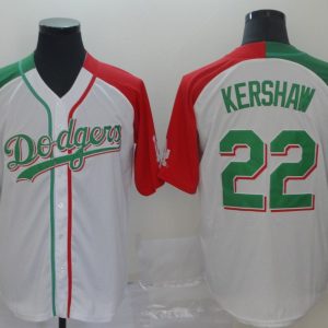 Los Angeles Dodgers #22 Kershaw  White Mexican Heritage Culture Night Mexico Jersey