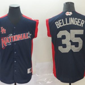 National League #35 Bellinger Navy 2019 MLB All-Star Game Workout Jersey
