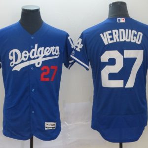 MLB Los Angeles Dodgers #27 Verdugo Blue Elite Jersey