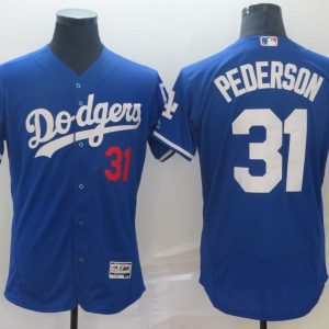 MLB Los Angeles Dodgers #31 Pederson Blue Elite Jersey