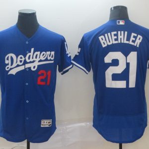 MLB Los Angeles Dodgers #21 Buehler Blue Elite Jersey