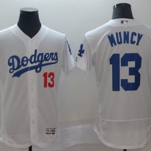 MLB Los Angeles Dodgers #13 Muncy White Elite Jersey