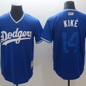 Men's Los Angeles Dodgers #14 Kike Mejestic Blue 2018 Players' Weekend Flex Base Jersey