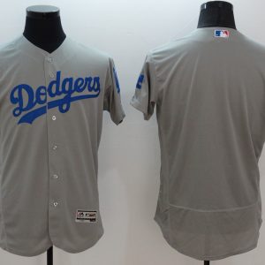Majestic MLB Los Angeles Dodgers Blank Grey Elite Elite Jersey