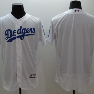 Majestic MLB Los Angeles Dodgers Blank White Elite Jersey