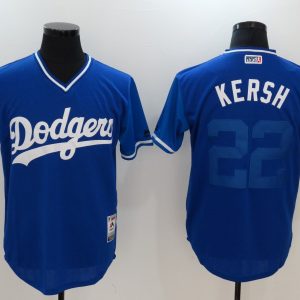 MLB Los Angeles Dodgers #22 Kersh Nickname Blue Jersey