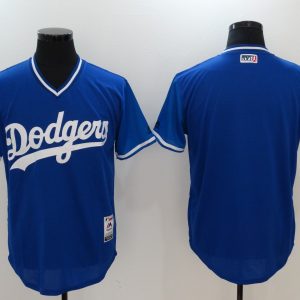MLB Los Angeles Dodgers Blank Nickname Blue Jersey