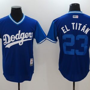 MLB Los Angeles Dodgers #23 El Titan Blue Pullover Jersey