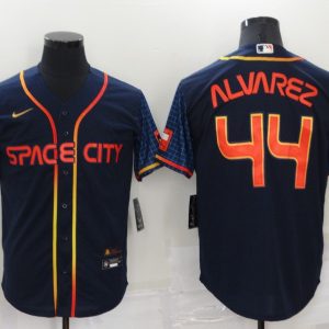 MLB Houston Astros #44 Yordan Alvarez 2022 Navy City Connect Jersey