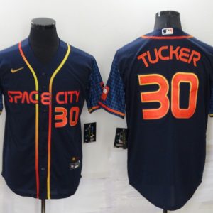 MLB Houston Astros #30 Kyle Tucker 2022 Navy City Connect Jersey