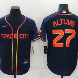 MLB Houston Astros #27 Jose Altuve 2022 Navy City Connect Jersey