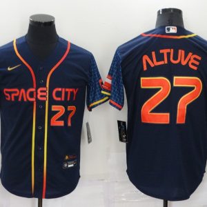 MLB Houston Astros #27 Jose Altuve 2022 Navy City Connect Jersey