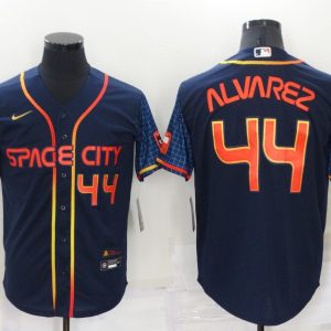 MLB Houston Astros #44 Yordan Alvarez 2022 Navy City Connect Jersey