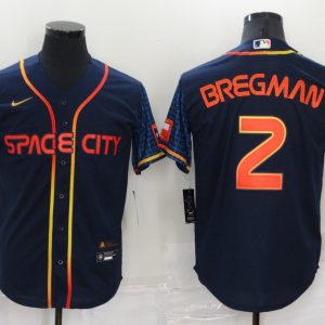 MLB Houston Astros #2 Alex Bregman 2022 Navy City Connect Jersey