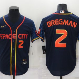 MLB Houston Astros #2 Alex Bregman 2022 Navy City Connect Jersey
