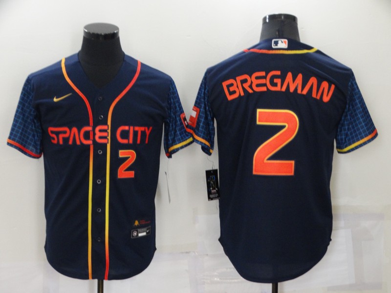 MLB Houston Astros #2 Alex Bregman 2022 Navy City Connect Jersey