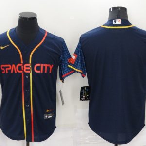 MLB Houston Astros Blank 2022 Navy City Connect Jersey