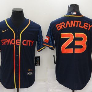 MLB Houston Astros #23 Michael Brantley 2022 Navy City Connect Jersey