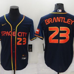 MLB Houston Astros #23 Michael Brantley 2022 Navy City Connect Jersey