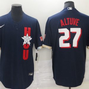 MLB Houston Astros #27 Altuve 2021 Navy Blue All-Star Jersey