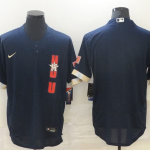 MLB Houston Astros Blank 2021 Navy All-Star Flex Base Elite Jersey