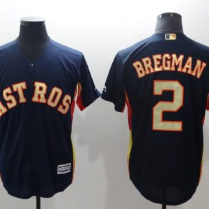 MLB Houston Astros #2 Bregman Blue Gold Game Nike Jersey