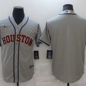 MLB Houston Astros Blank Grey Game Nike Jersey