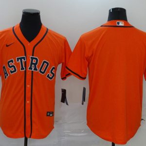 MLB Houston Astros Blank Orange Game Nike Jersey