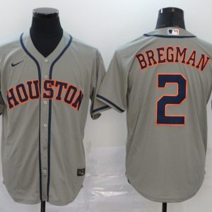 MLB Houston Astros #2 Bregman Grey Game Nike Jersey