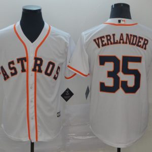 MLB Houston Astros #35 Verlander White Game Jersey