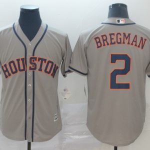 MLB Houston Astros #2 Bregman Grey Game Mens Jersey